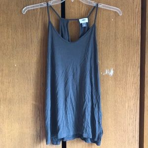 grey strappy tank top
